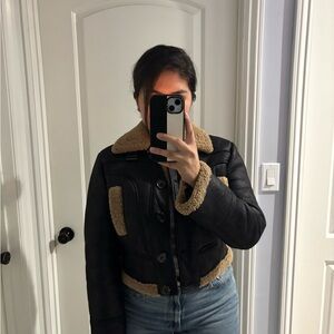 SOLD French Connection Belen Faux Shearling Jacket, Size: M